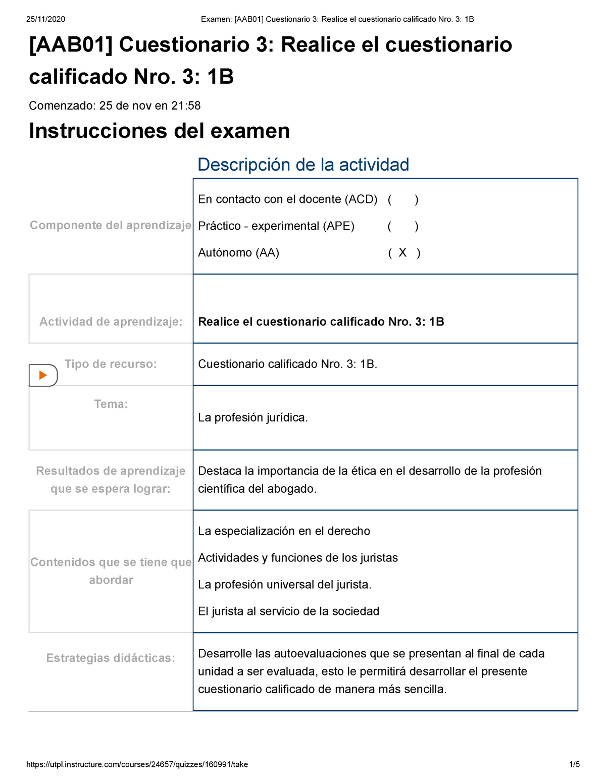 Cuestionario 3 Deontologia Juridica Studocu