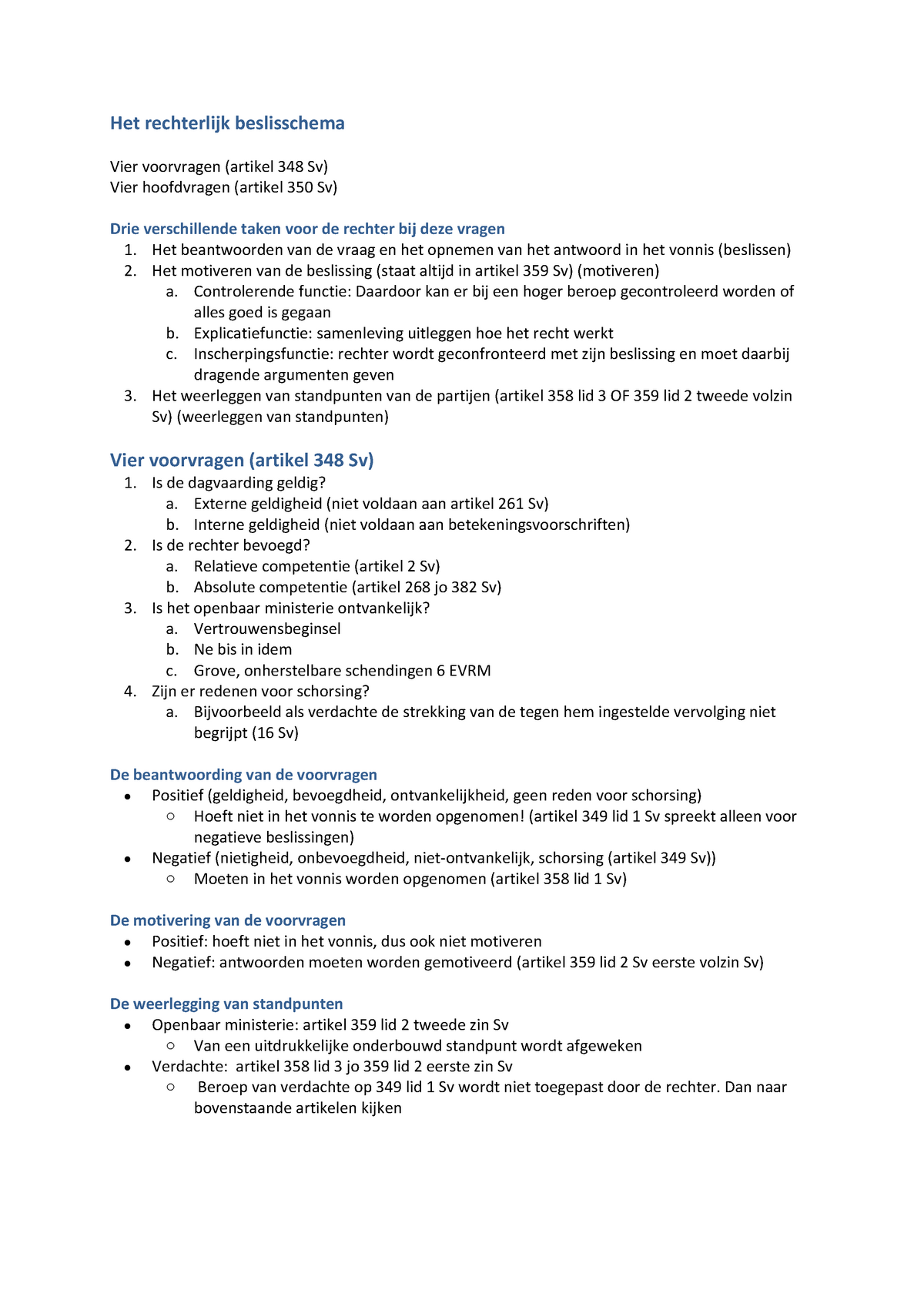 Werkgroep Uitwerkingen 6 En 9: Het Rechterlijk Beslisschema - Het ...