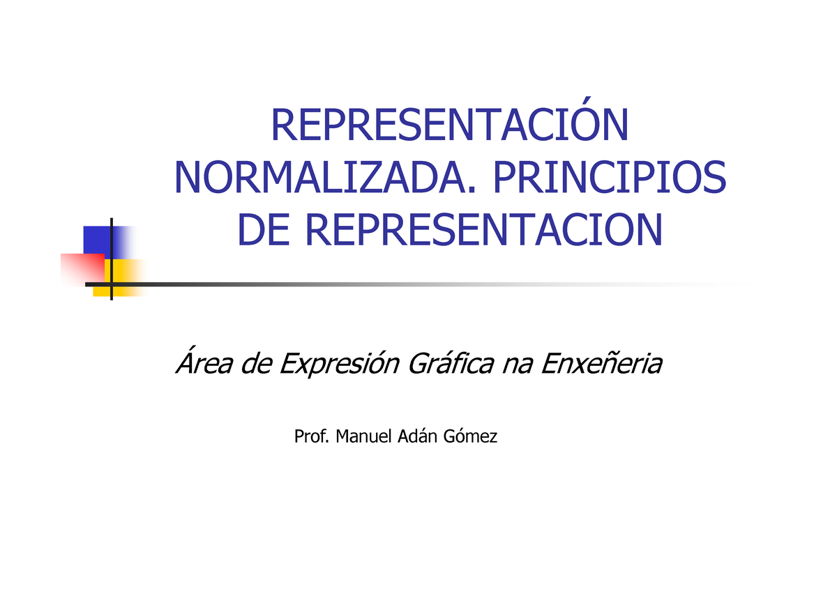 Representació Normalizada - REPRESENTACIÓN NORMALIZADA ...