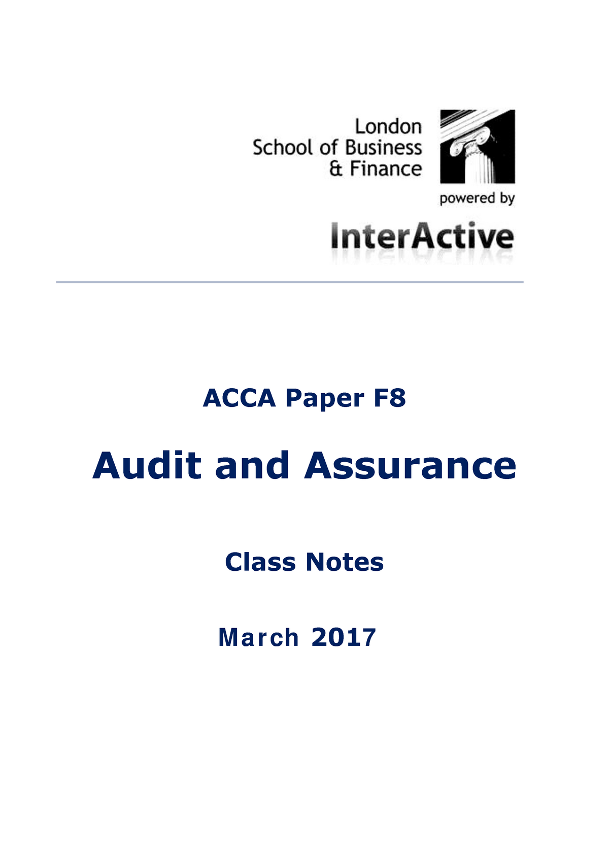12 Acca paper f8 audit and assurance pdf