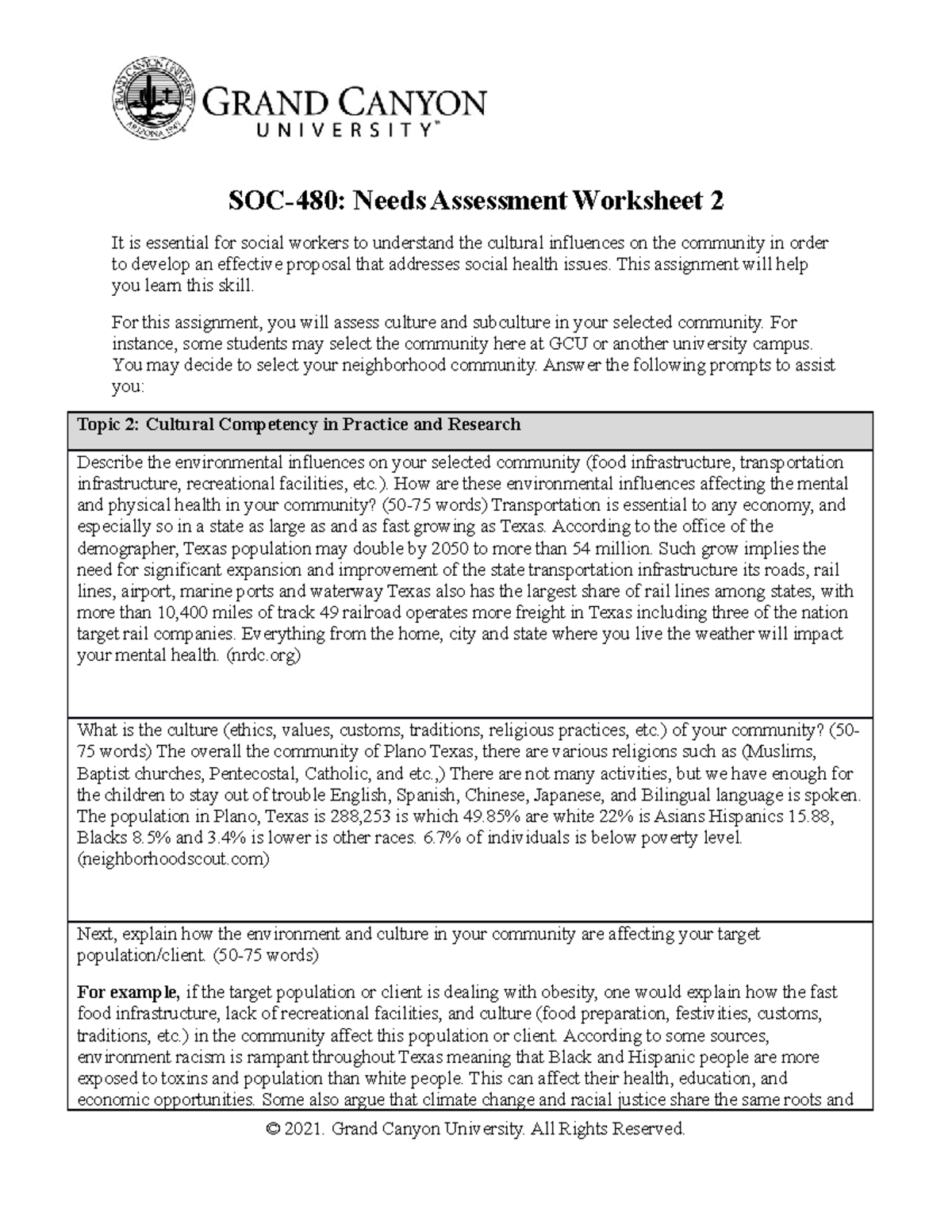 SOC-480-RS-T2Needs Assessment Worksheet 2 (4) assignment 2 - SOC-480 ...