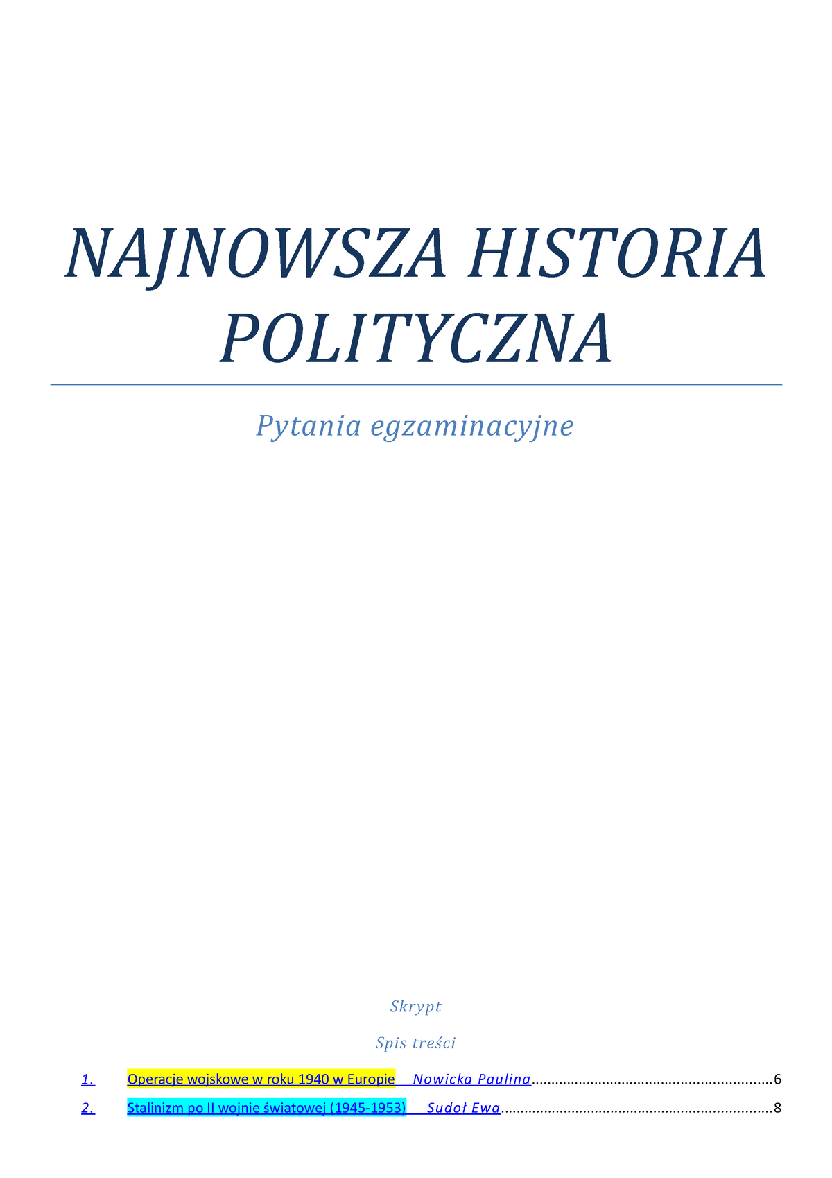 NHP - Skrypt 05 - Notatki Z Wykladow I Uzupelnienia - NAJNOWSZA ...