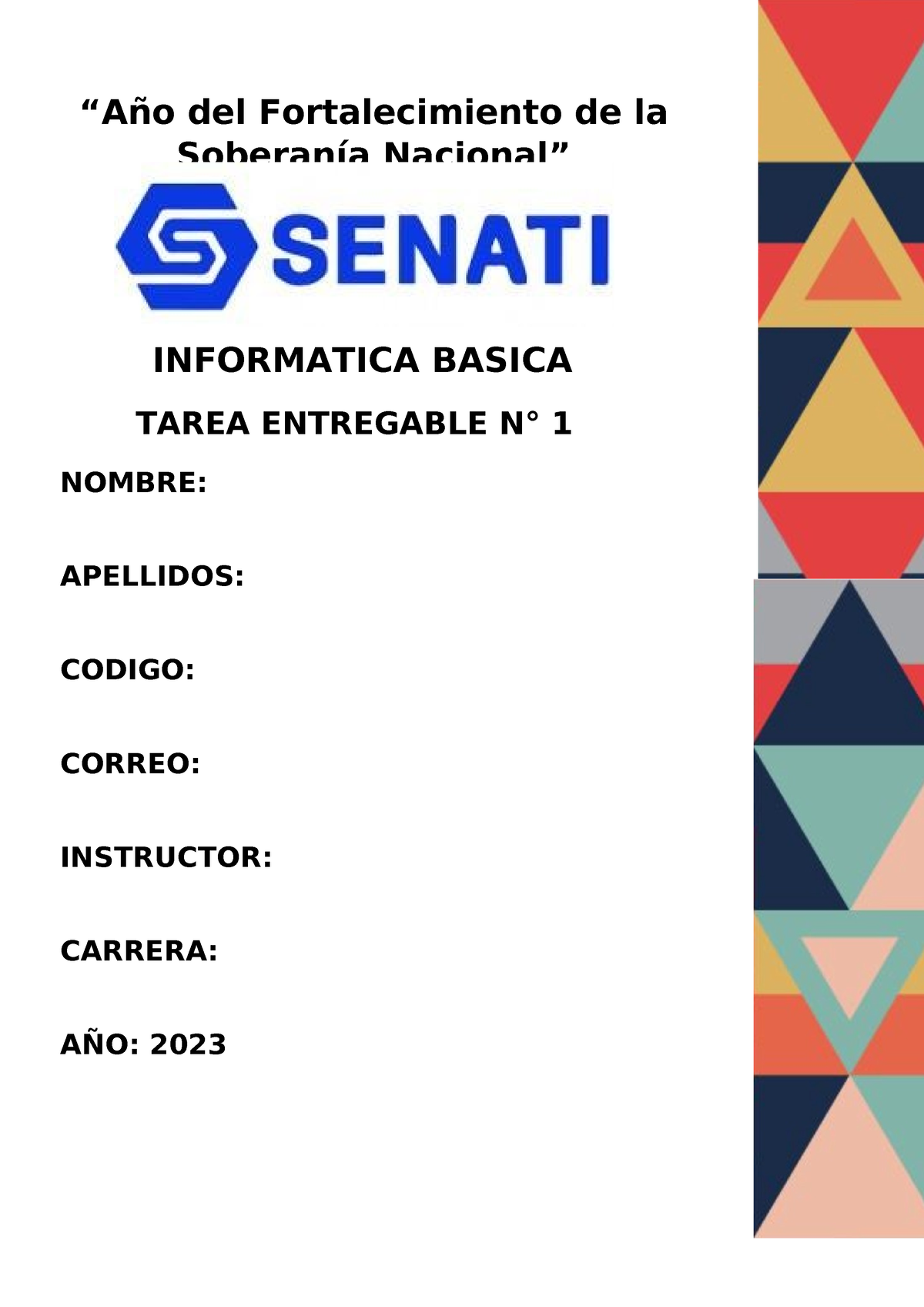 Informatica Basica(SINU-151) - Trabajo Final TIPO 2023-2 - “Año Del ...