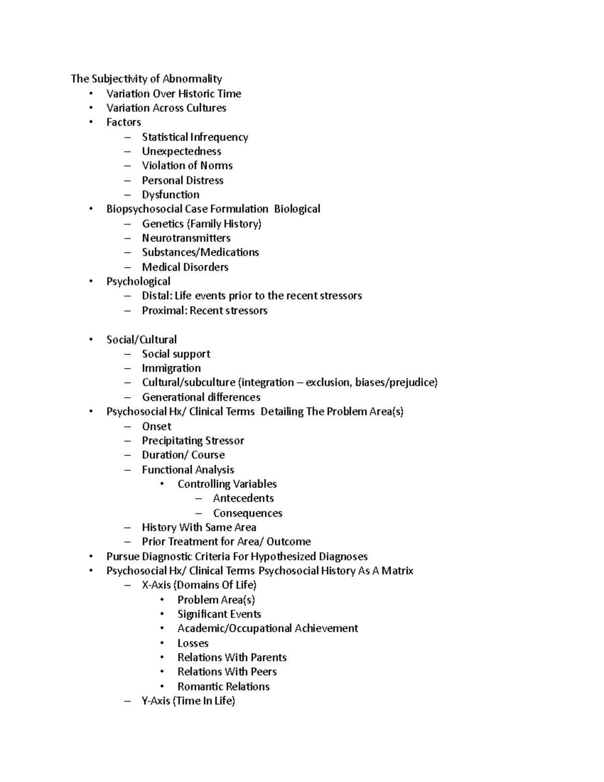 Lecture Slides 1 - The Subjectivity of Abnormality • Variation Over ...