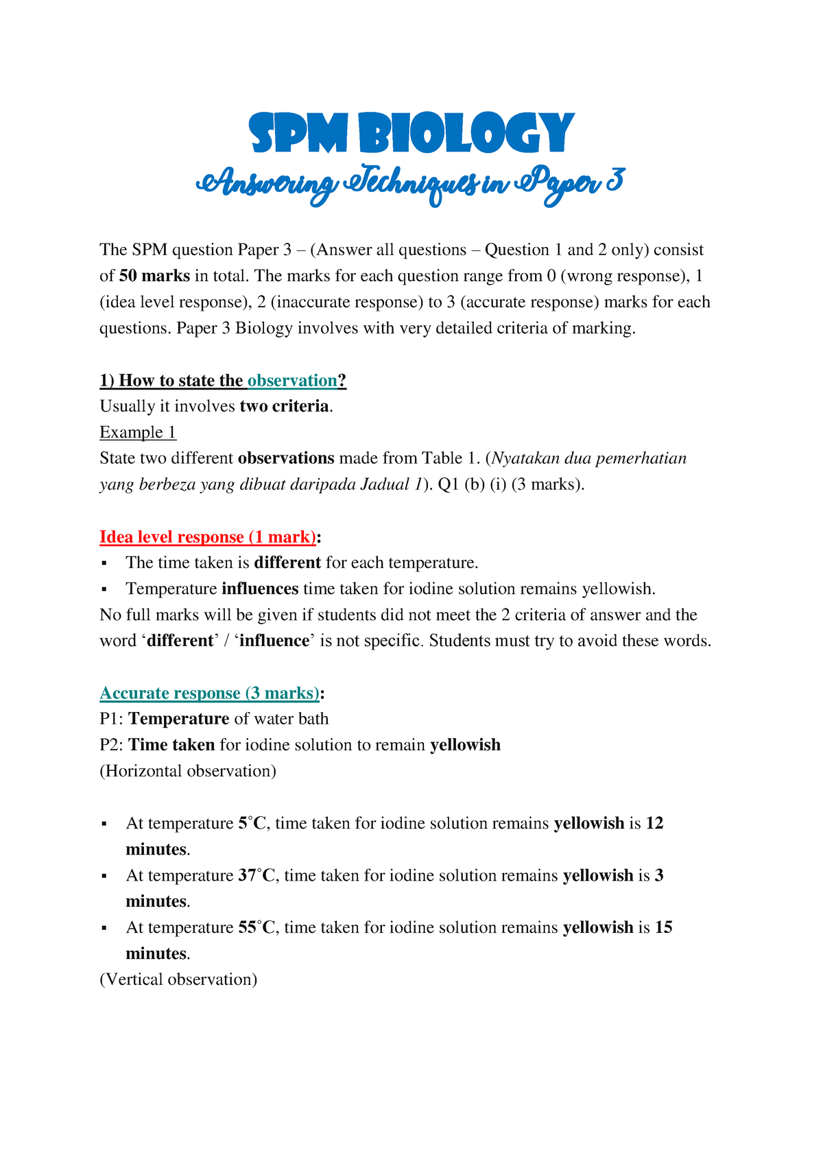 biology spm essay question collections