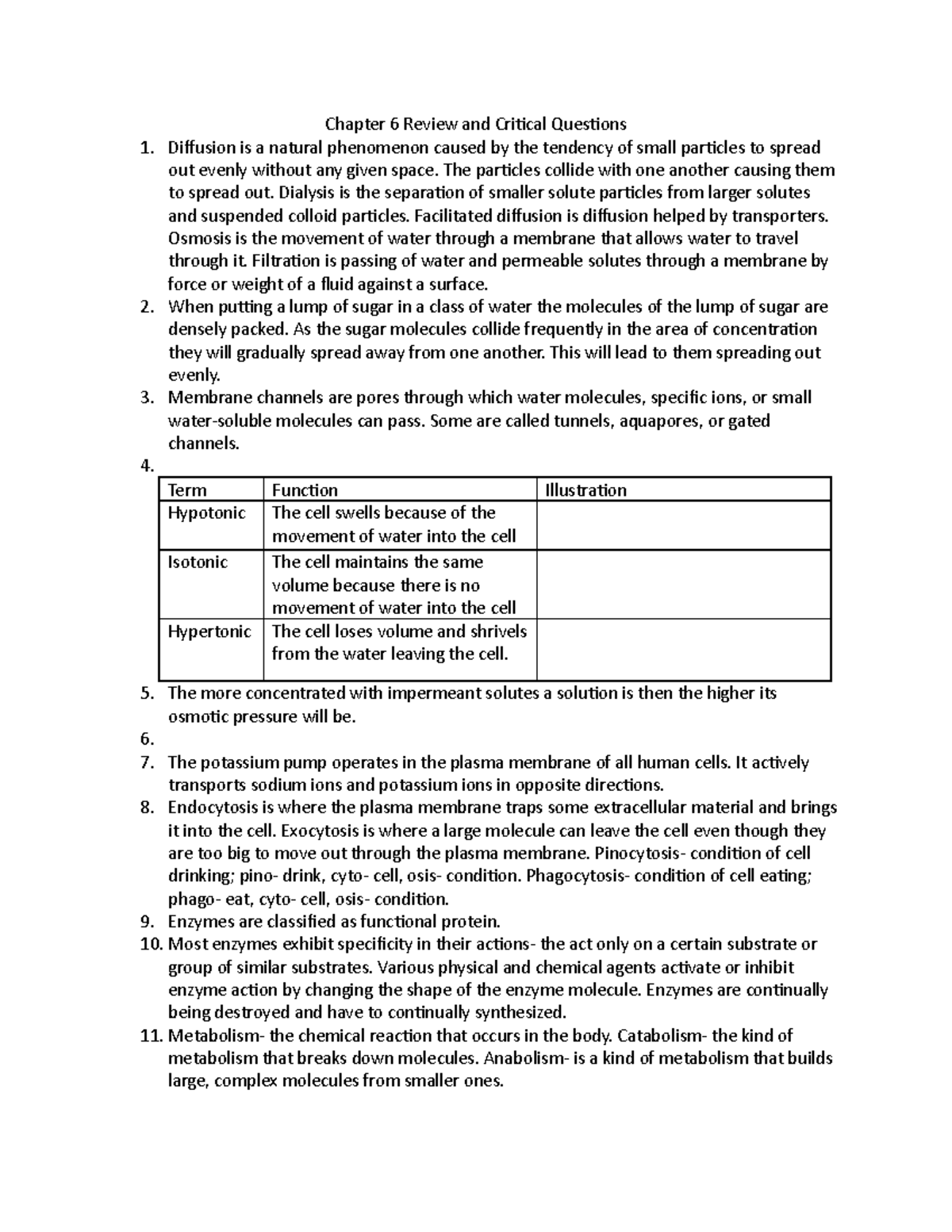 Chapter 6 - Lecture Notes - Chapter 6 Review and Critical Questions ...