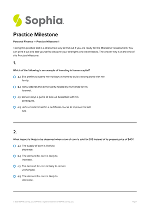 Phil1005 Unit 3 Practice Milestone - A.) ∧ B.) ∨ C.) ¬ D.) → Practice ...