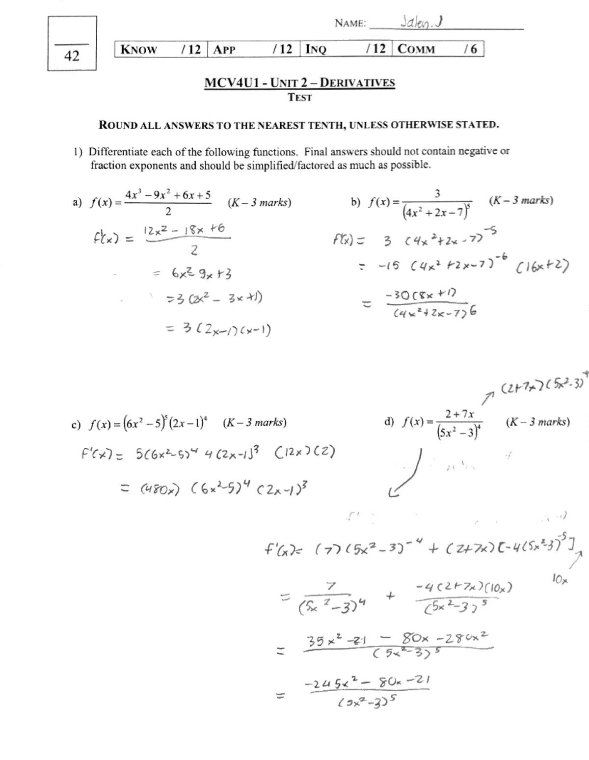 Unit 2 Test finished - Linear alg notes - Math 1104 - Studocu