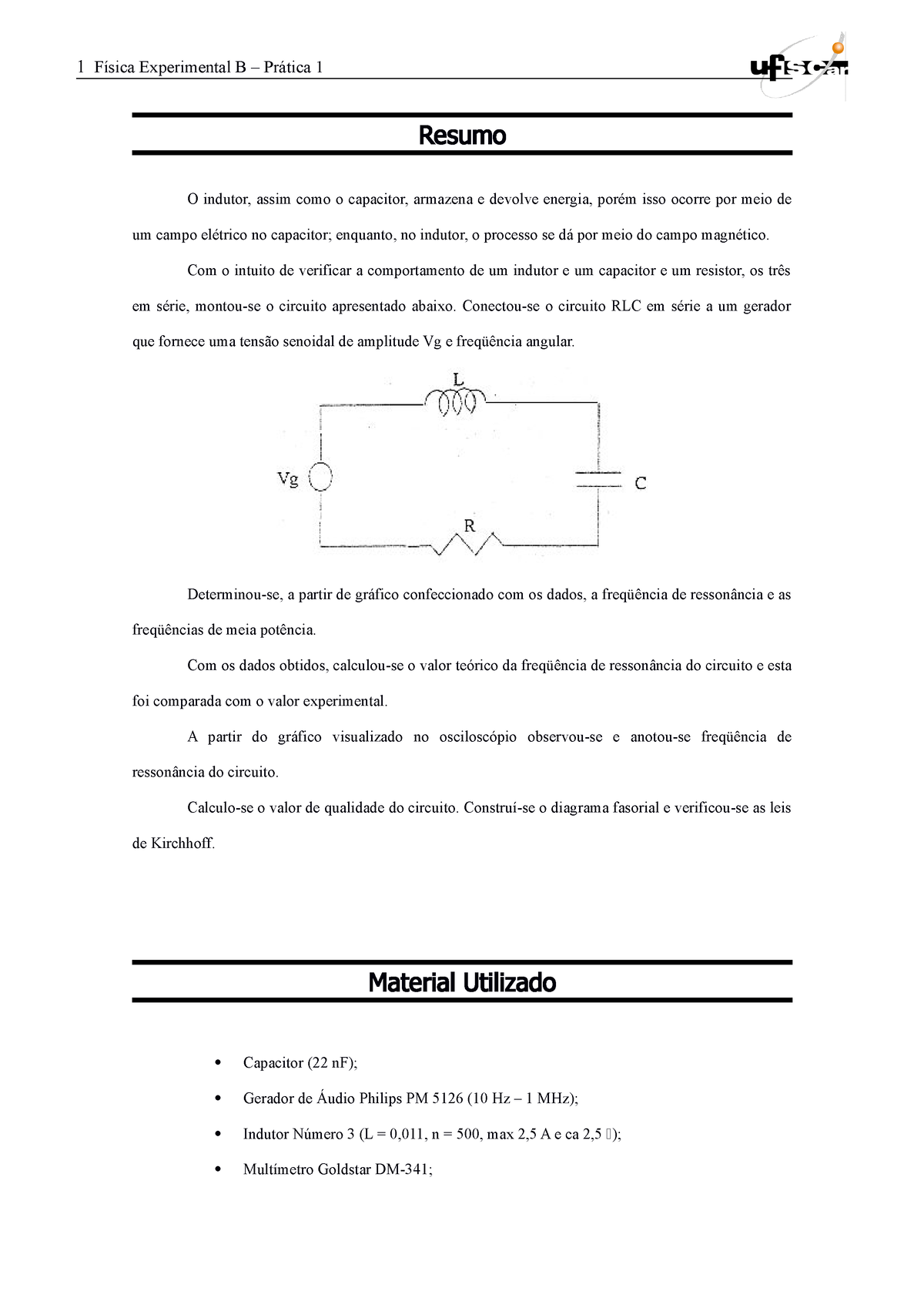 FExperimento 09 - Física Experimental B - UFSCar - Studocu