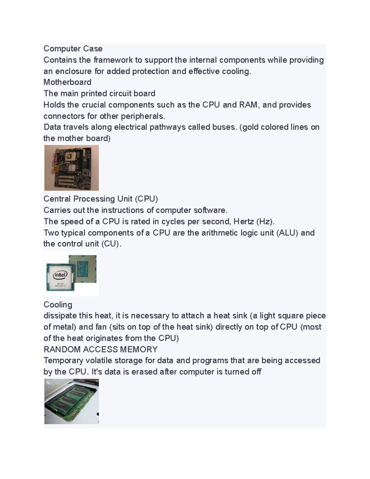 Computer Engineering 2 - Computer Case Contains the framework to ...