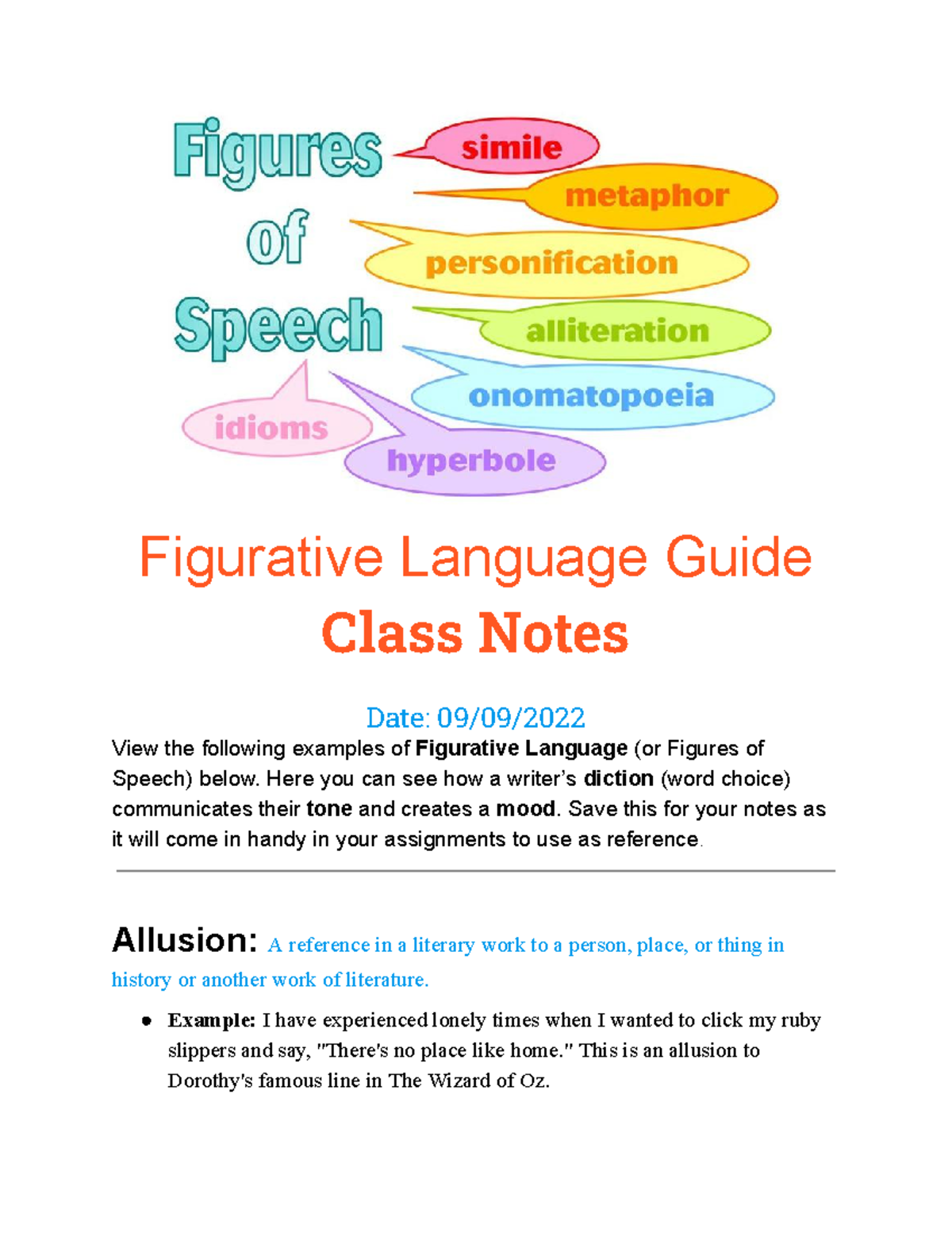 English Class notes - its a summery on the lesson chapter with practice ...