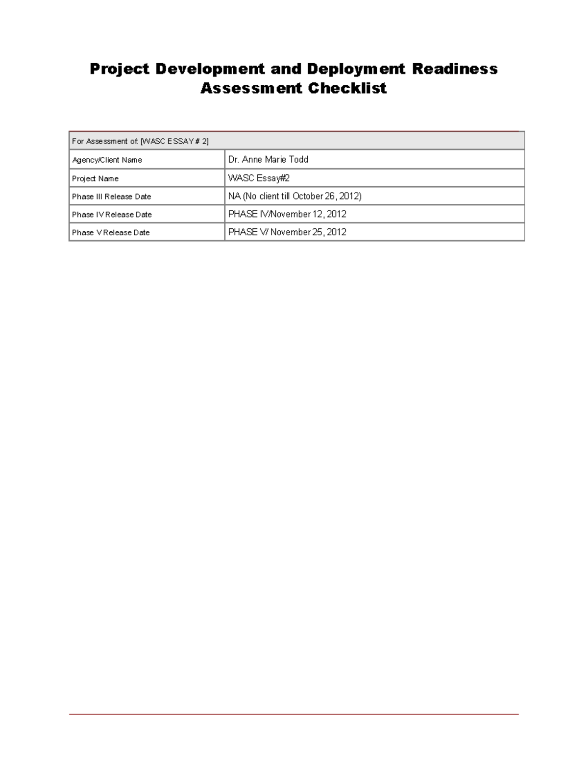 Phase IIIto VDevelopment Plan - Project Development and Deployment ...