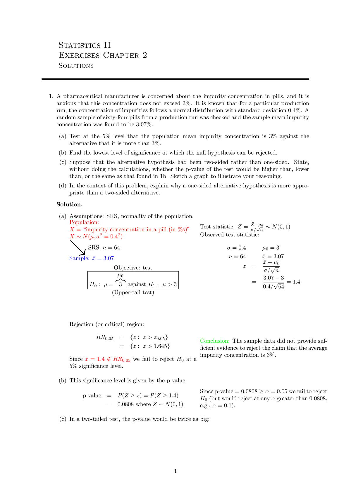 Exercises Unit 2 Estadistica Ii Uc3m Studocu