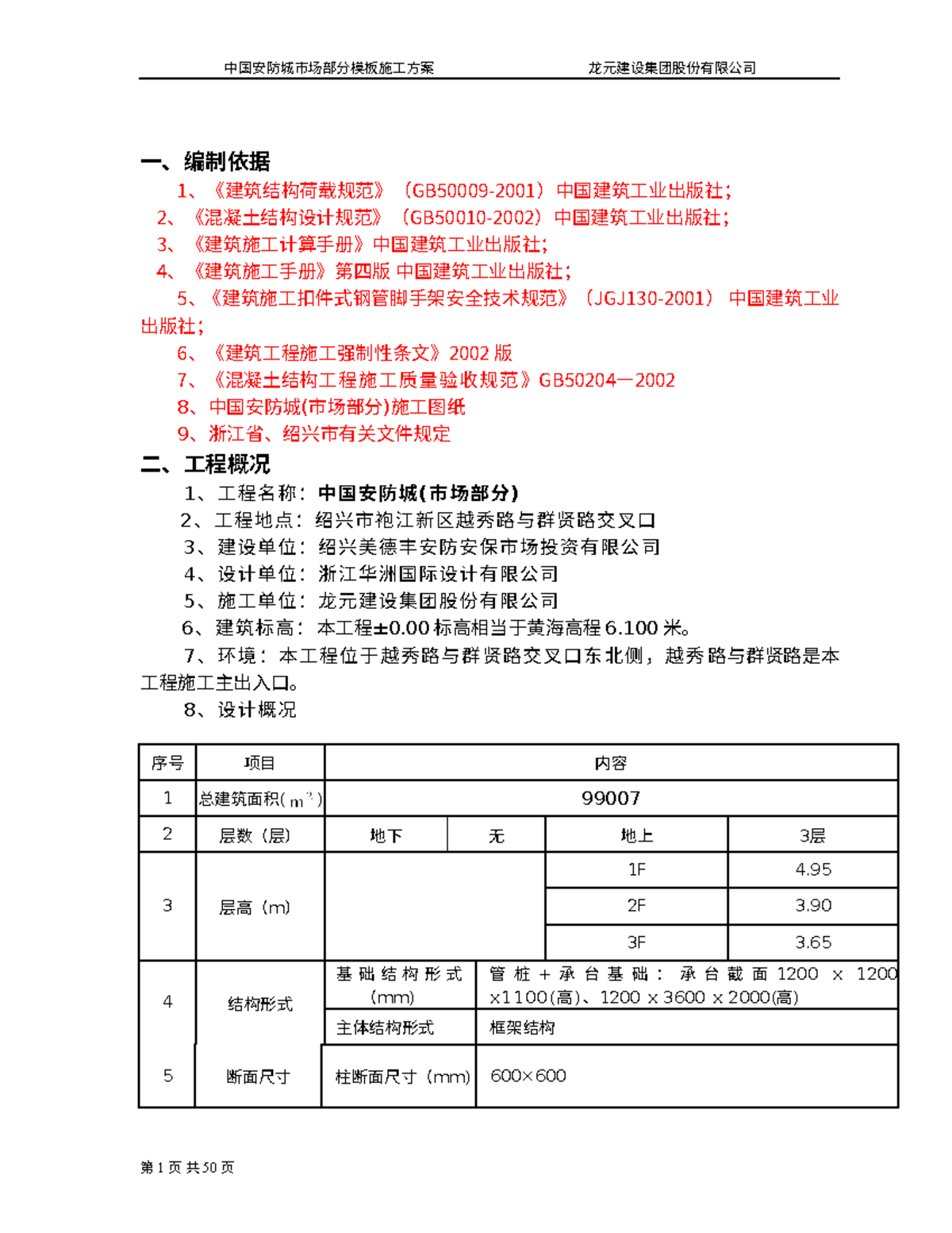 模板专项施工方案6 - Special Construction Plan for High Support Formwork 1 - 一 ...