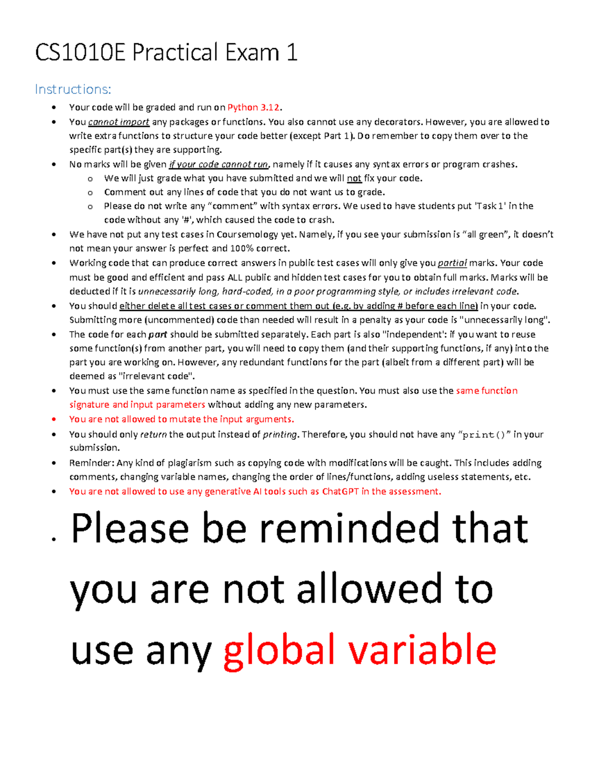 CS1010E PE2 2024 S1+v1 - practical exam - CS1010E Practical Exam 1 ...