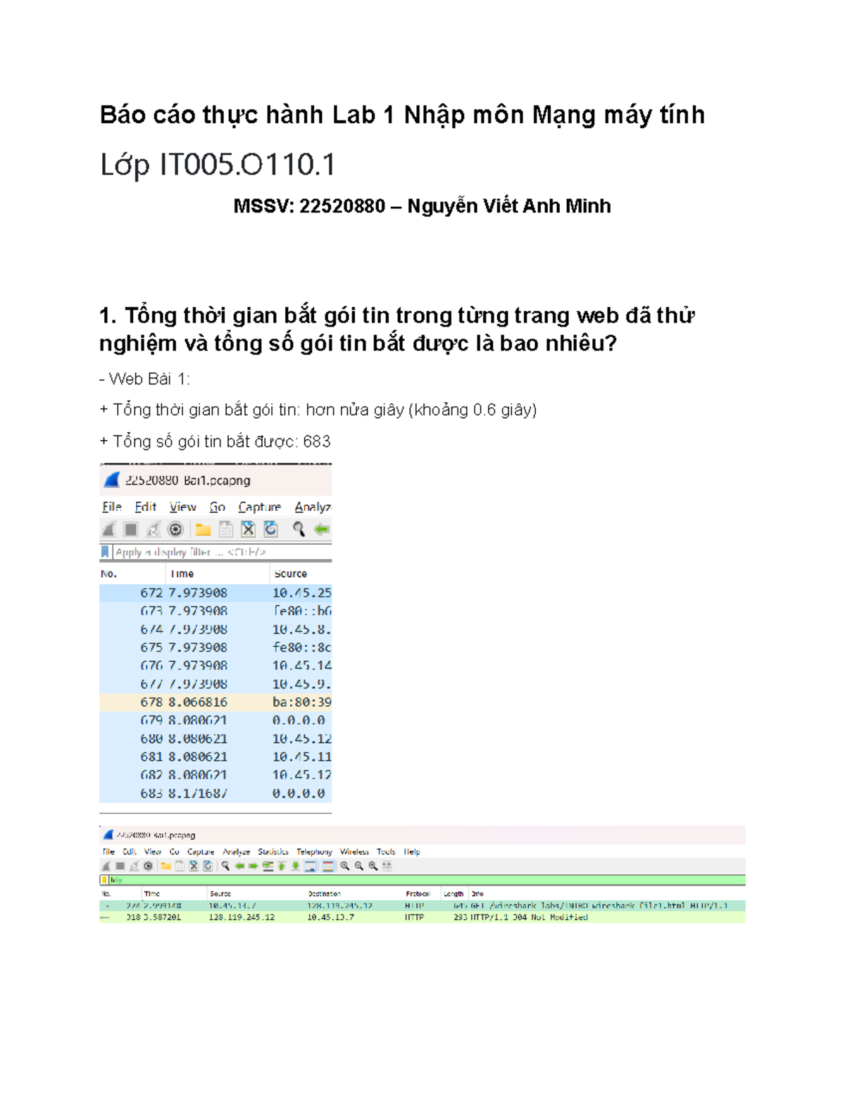 22520880 Nguyen Viet Anh Minh Bao Cao Lab 1 - Báo cáo thực hành Lab 1 ...