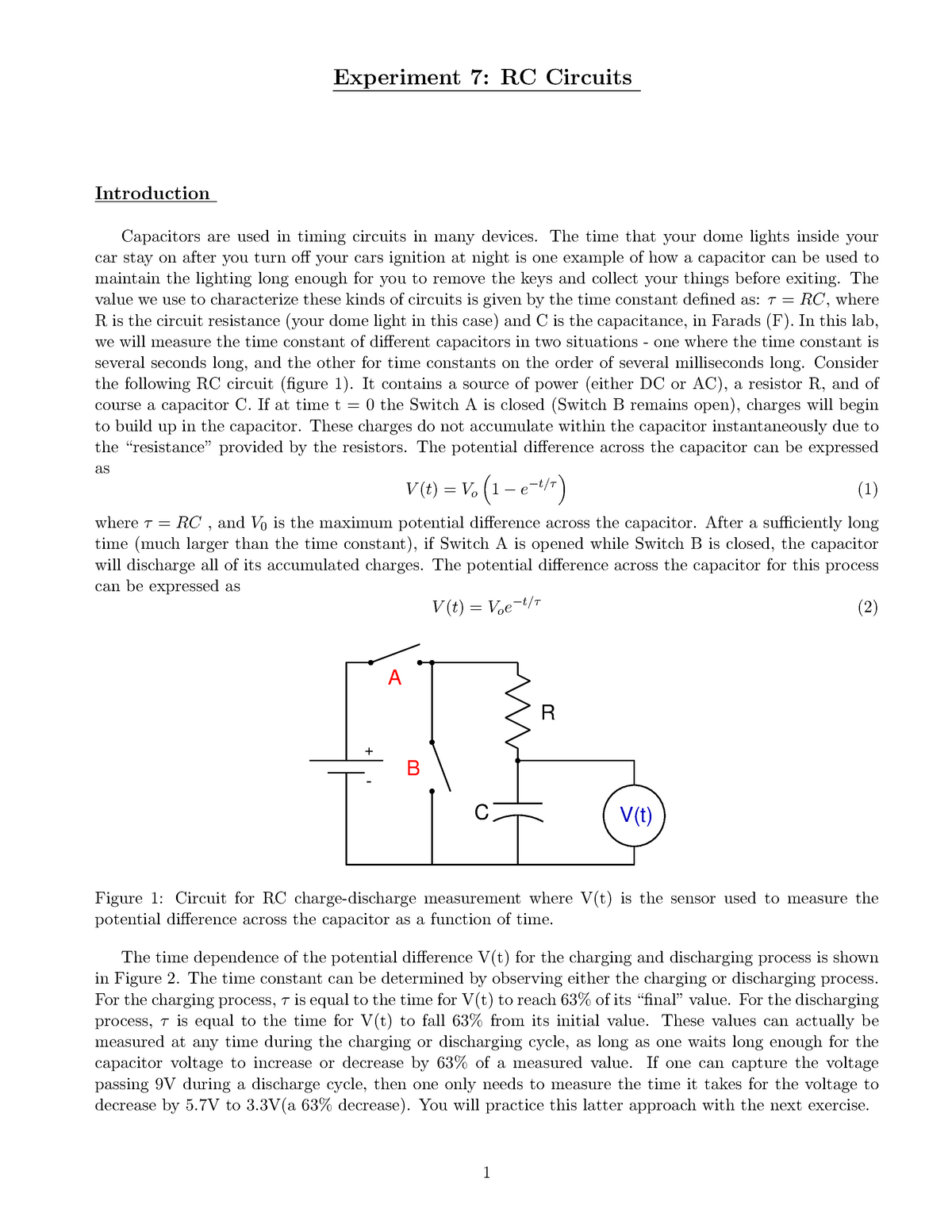 rc circuit experiment lab report