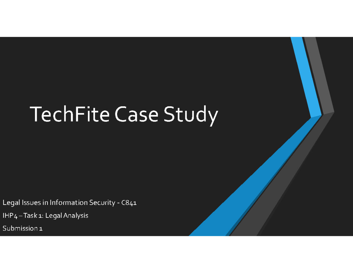 techfite case study task 1