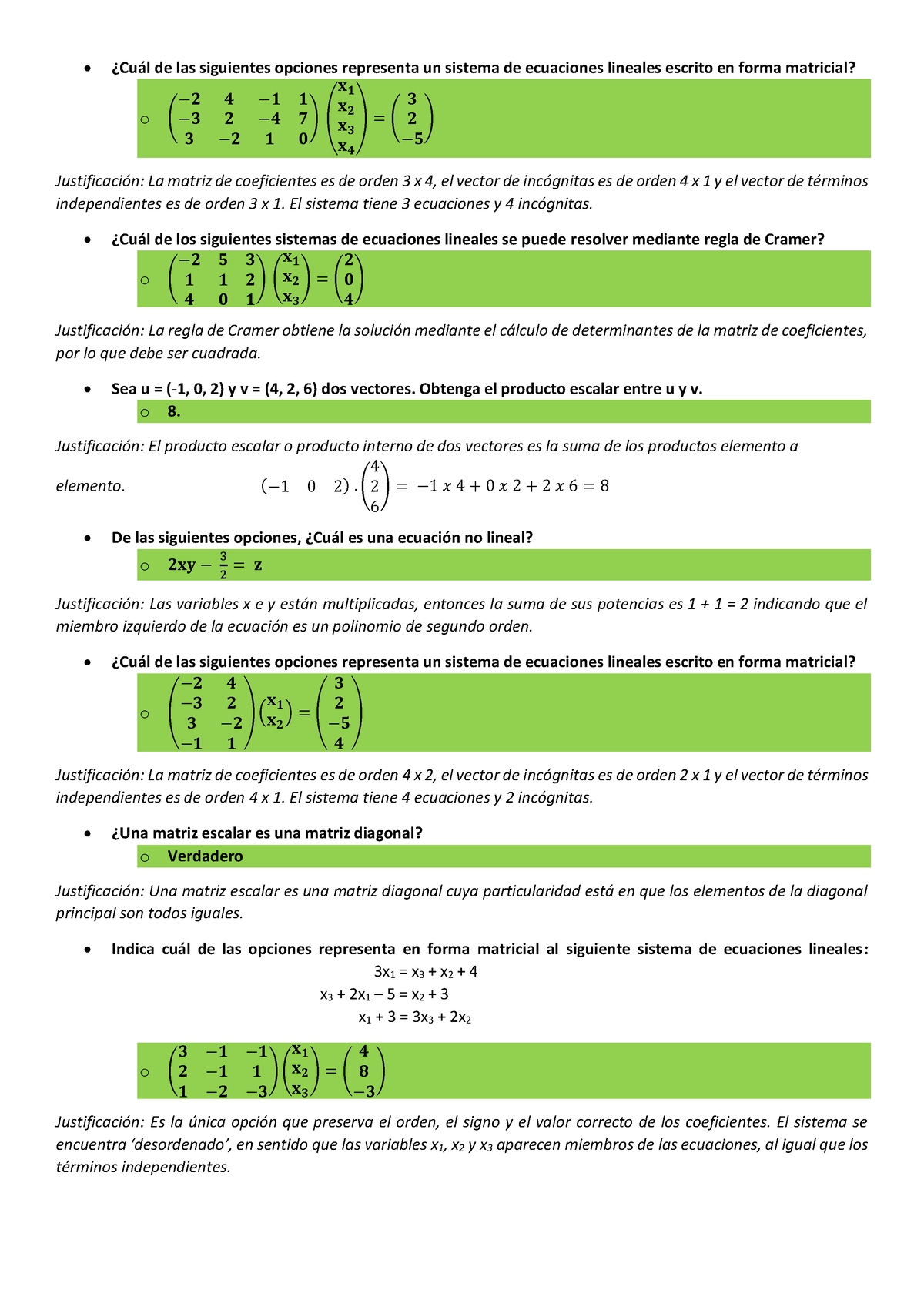 Preguntero Final Algebra - øCu·l de las siguientes opciones representa ...