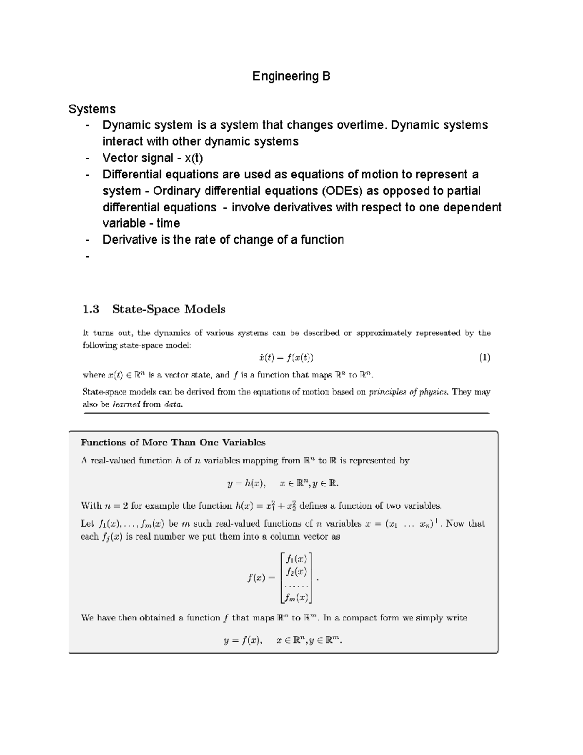 Intro To Engineering B - Engineering B Systems - Dynamic System Is A ...