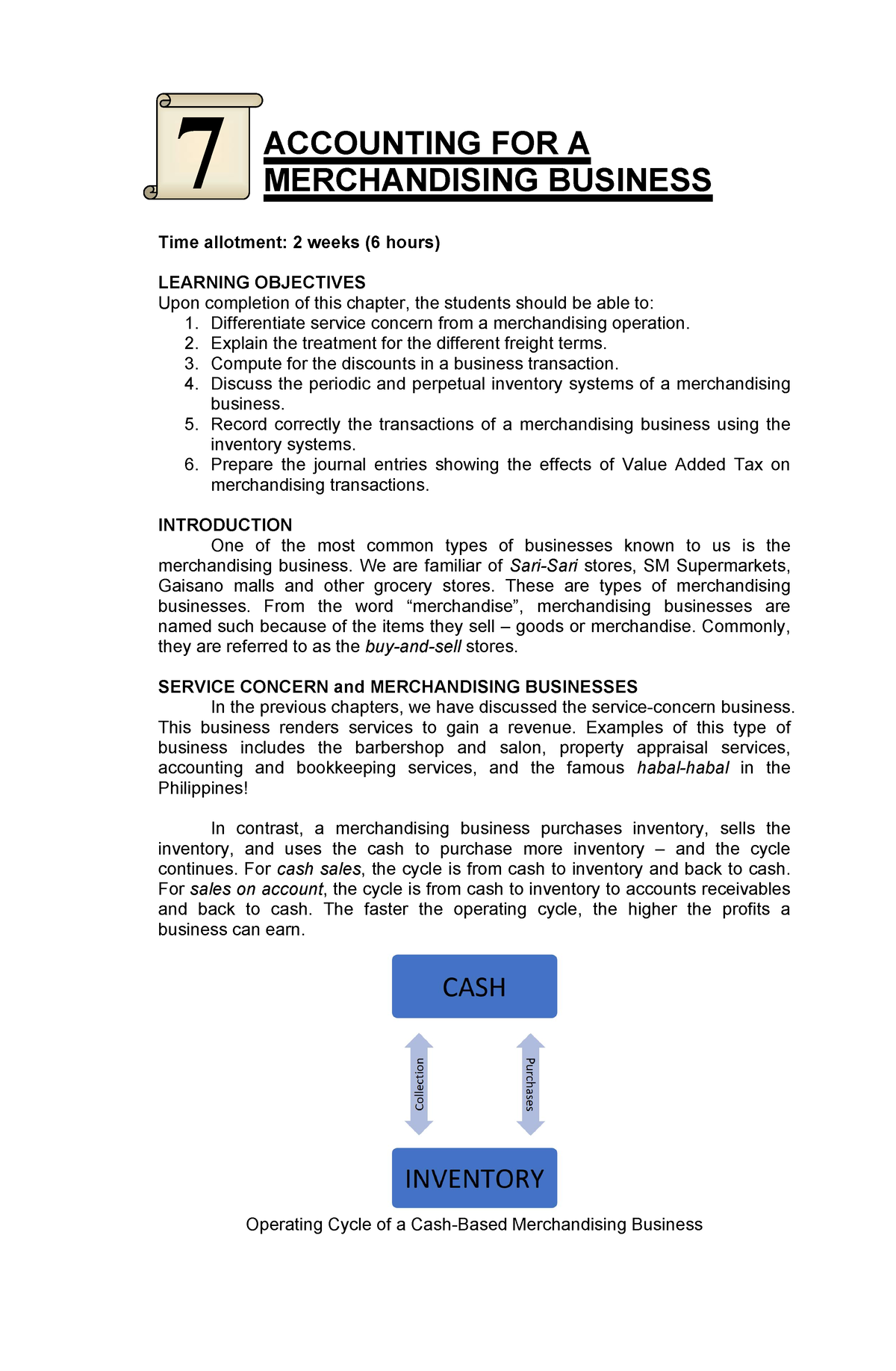 accounting for merchandising business research paper