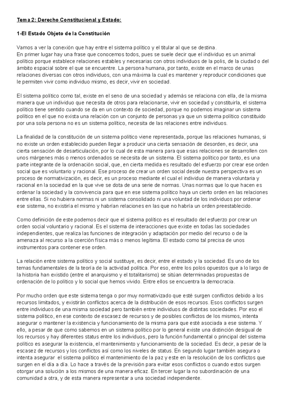 Tema 2 Derecho Constitucional y Estado - Tema 2: Derecho Constitucional ...