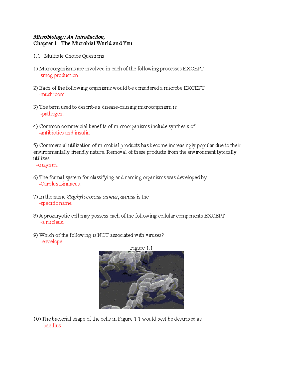 Micro Ch 1 - Lecture notes Ch 1 - Microbiology: An Introduction ...