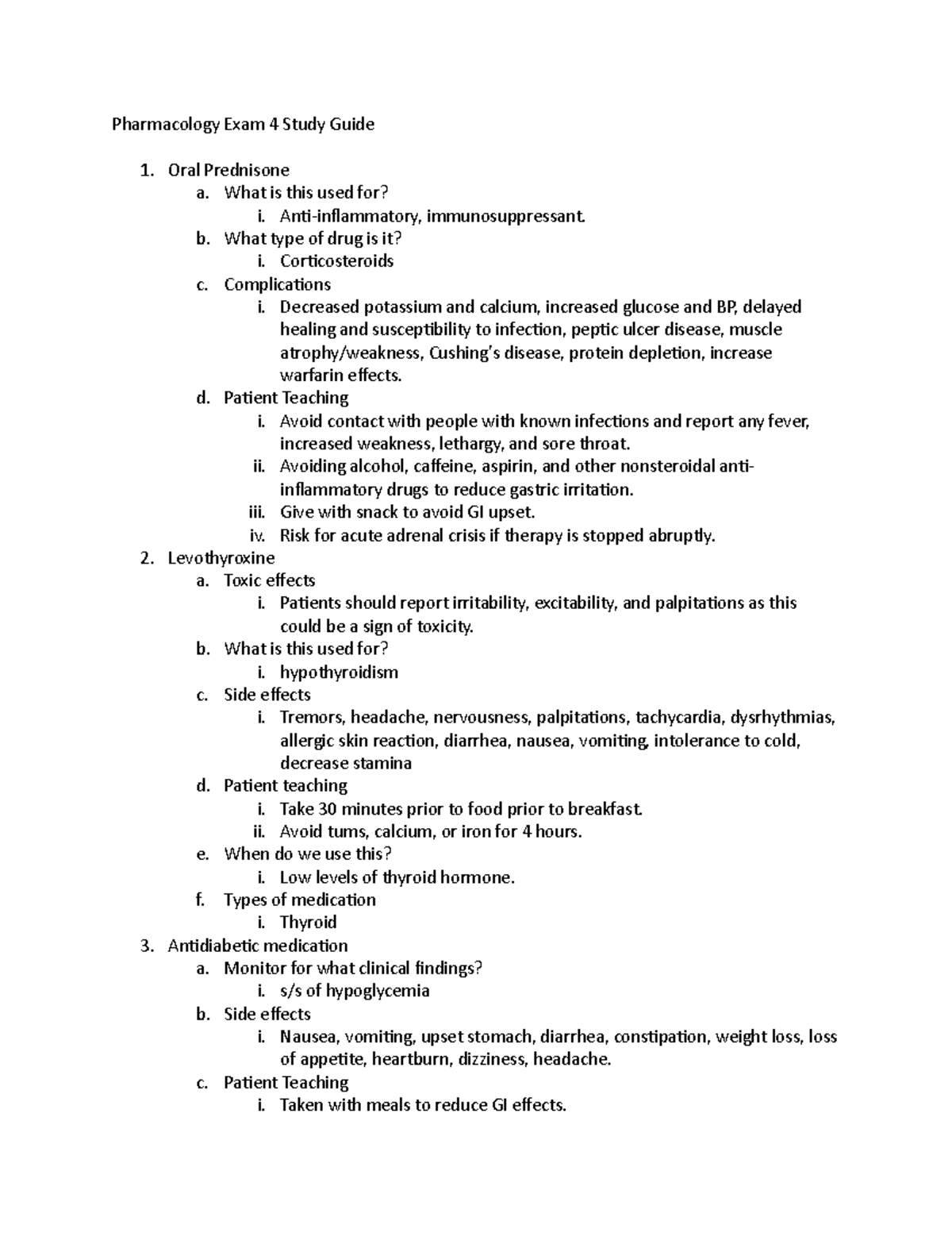 Pharmacology Exam 4 Study Guide Fortis Institute - Pharmacology Exam 4 ...
