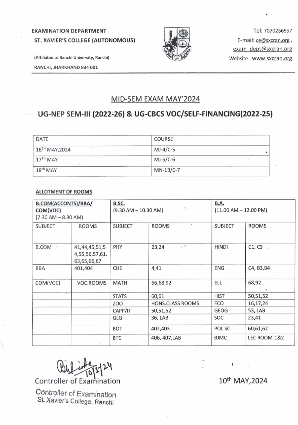 Mid Sem Exam May2024 - It may help - Bcom Honours - Studocu