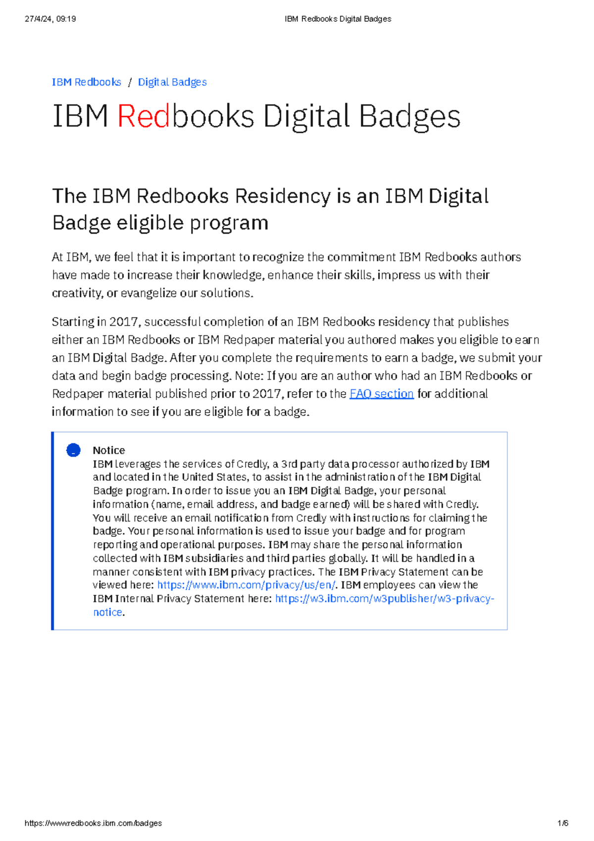 IBM Redbooks Digital Badges - Starting in 2017, successful completion ...