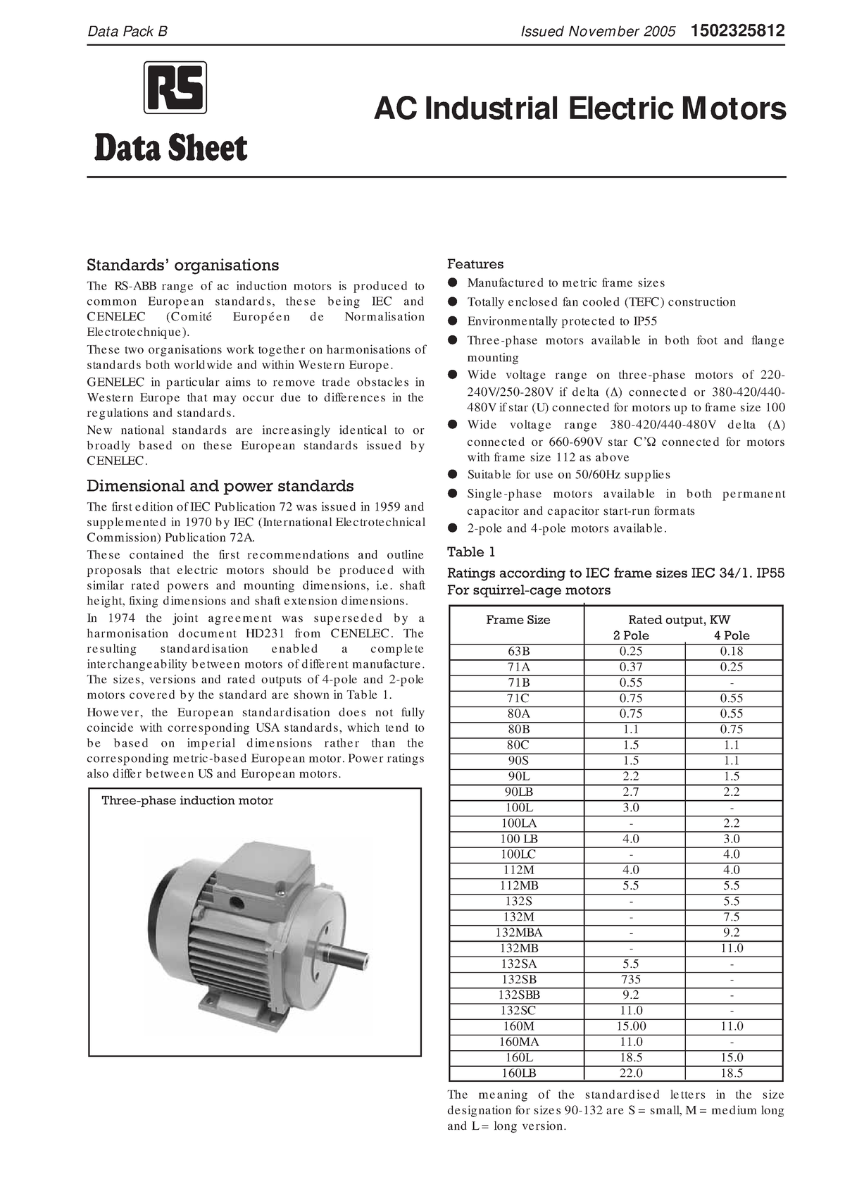 0900766 B8001b94c - Data Sheet Data Pack B Issued Novem Ber 2005 ...