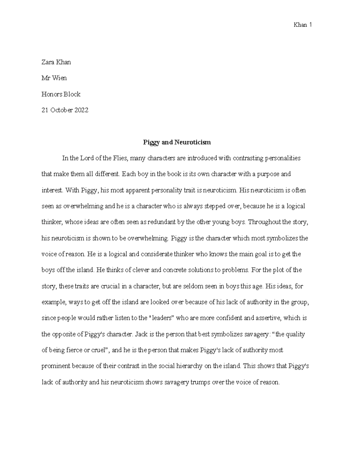 theme essay lord of the flies