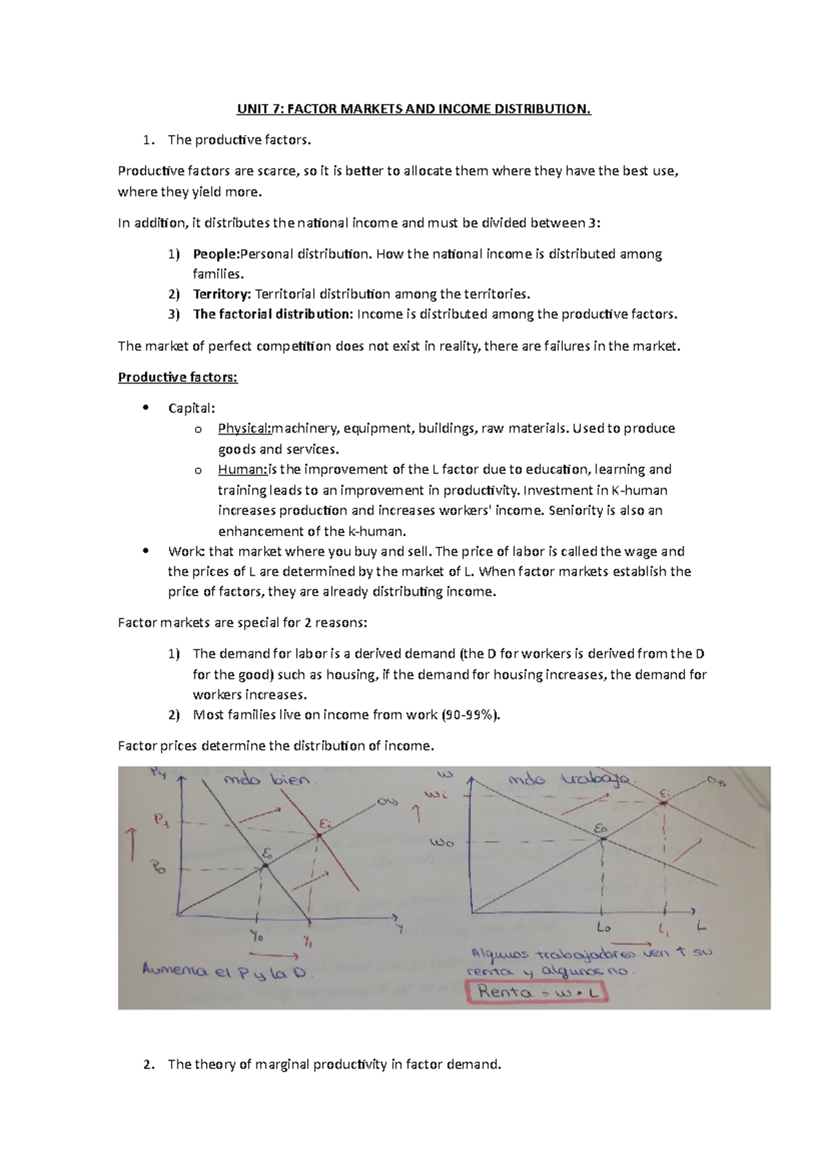 Lesson 7 micro - Lecture notes 7 - UNIT 7: FACTOR MARKETS AND INCOME ...