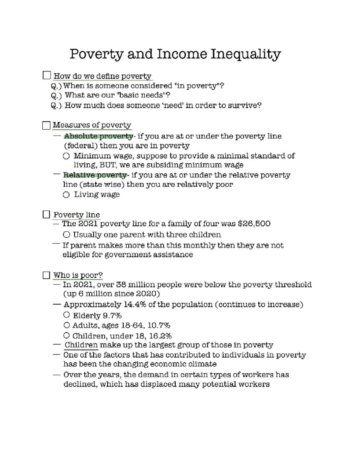 thesis statement on poverty and income inequality