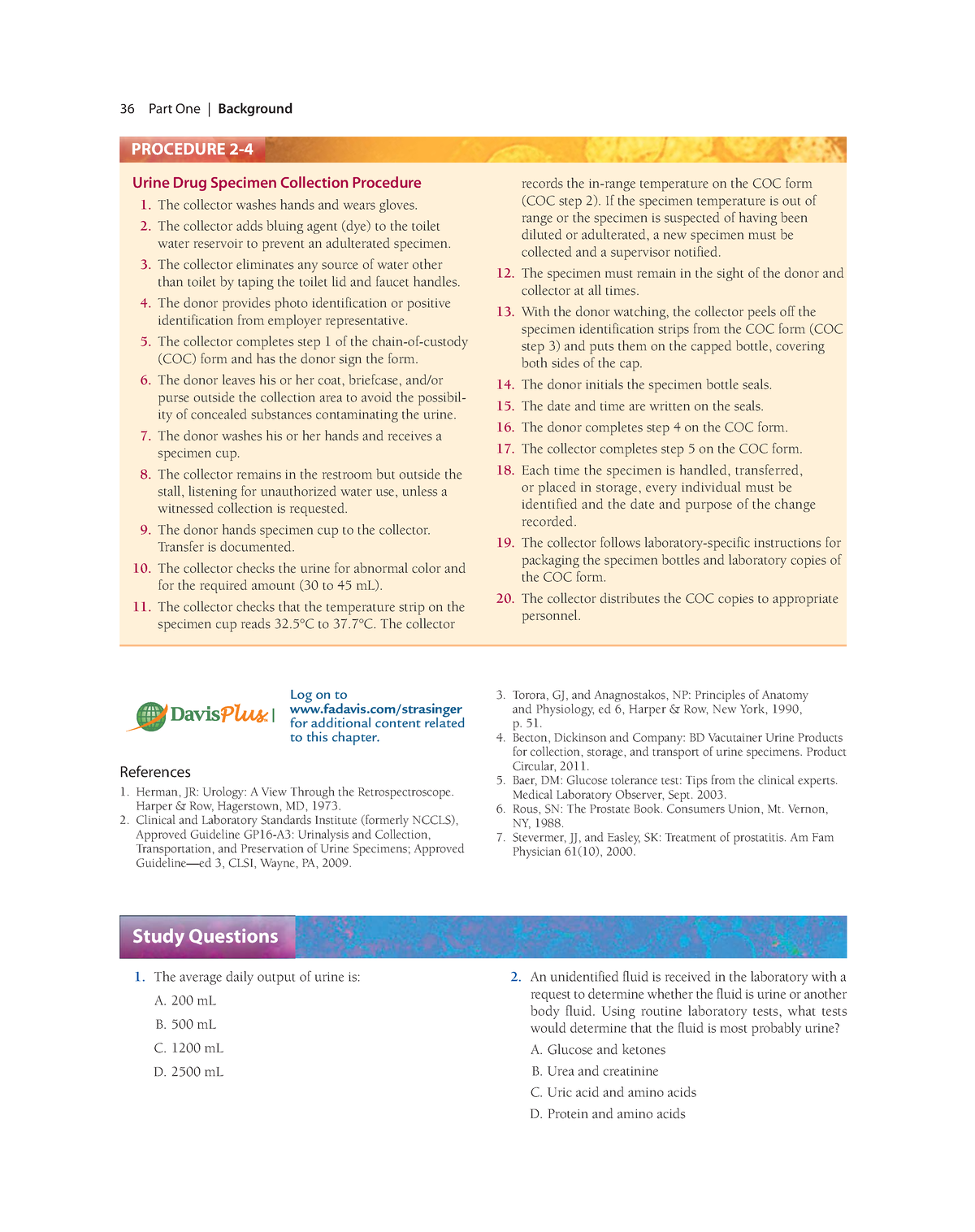 Stras-P1 - Assignment and transes - 36 Part One | Background Urine Drug ...