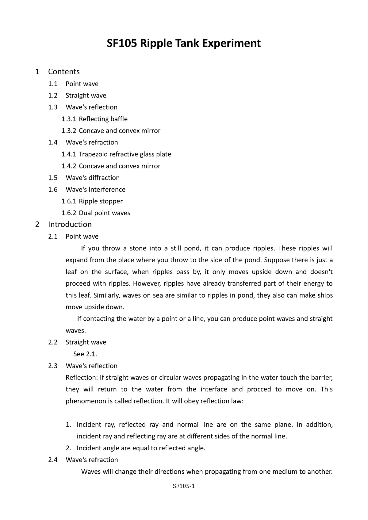 ripple tank experiment lab report pdf