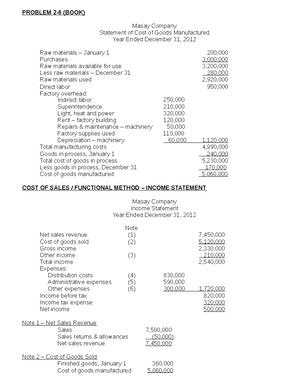 cost of goods manufactured income statement