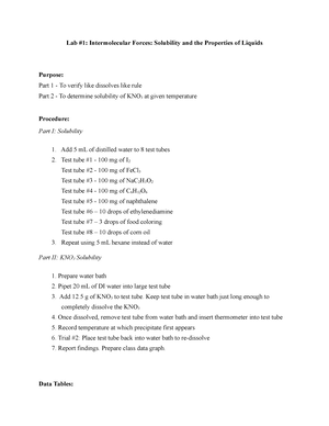 Copy Of Lab 3B - Chem 1552 Lab 3B - Objective: This Lab Uses The Same ...