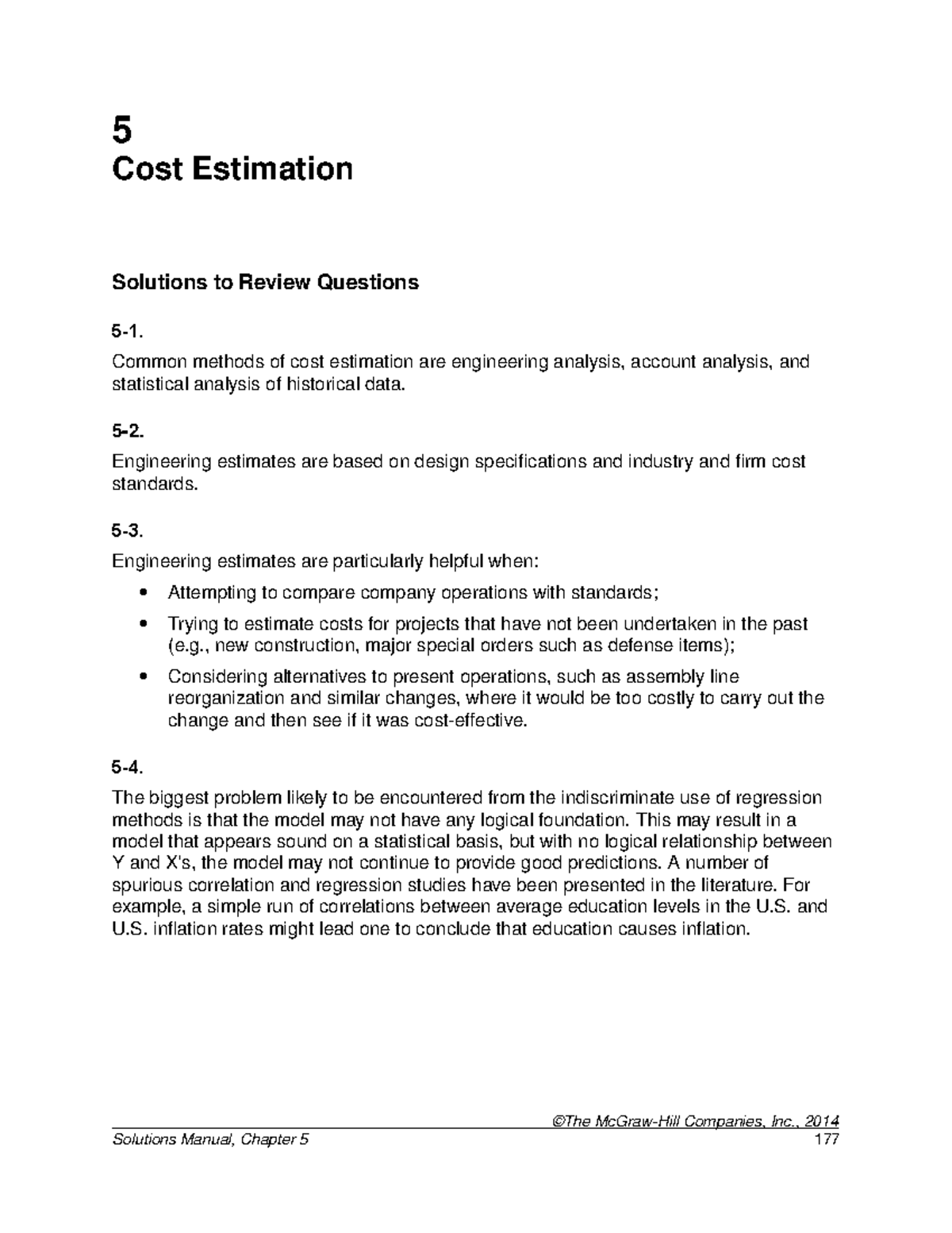 SMChap 005 - Fundamental of cost accounting solution manual CH 5 - 5 ...