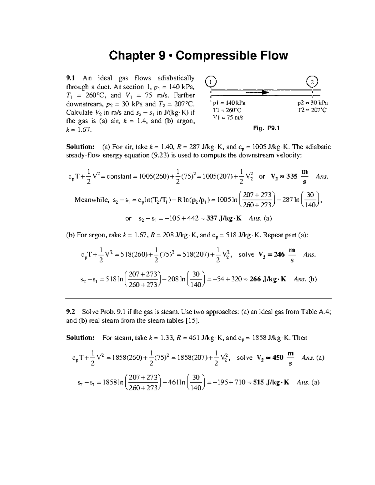 Chapter 9 • Compressible Flow - Chapter 9 • Compressible Flow 9 An ...