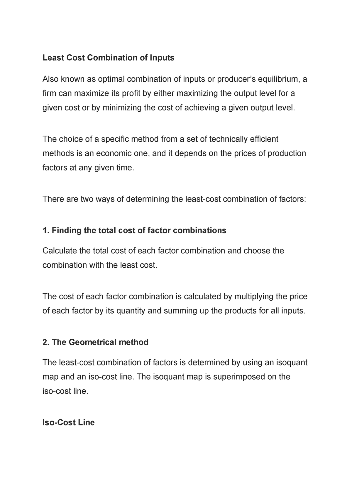 least-cost-combination-of-inputs-the-choice-of-a-specific-method-from