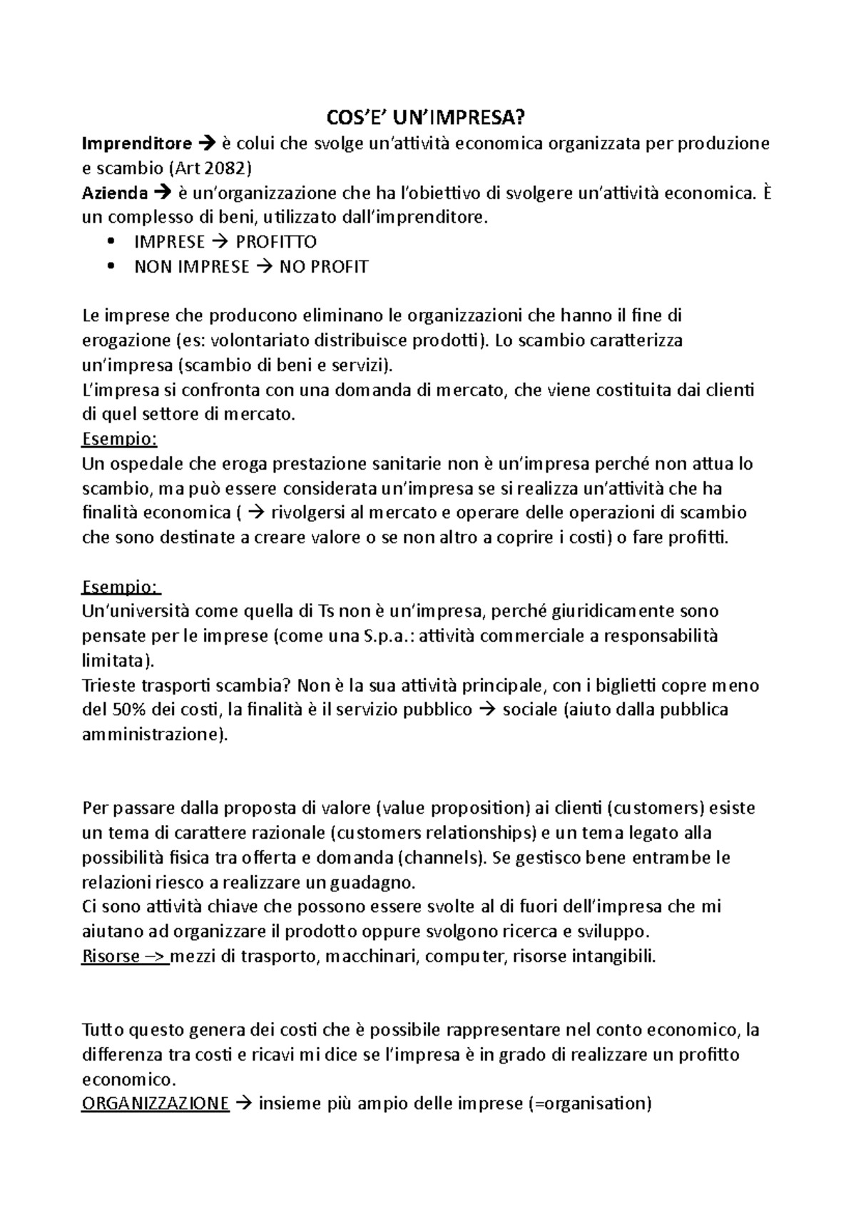 EGI - egi - COS’E’ UN’IMPRESA? Imprenditore è colui che svolge un ...