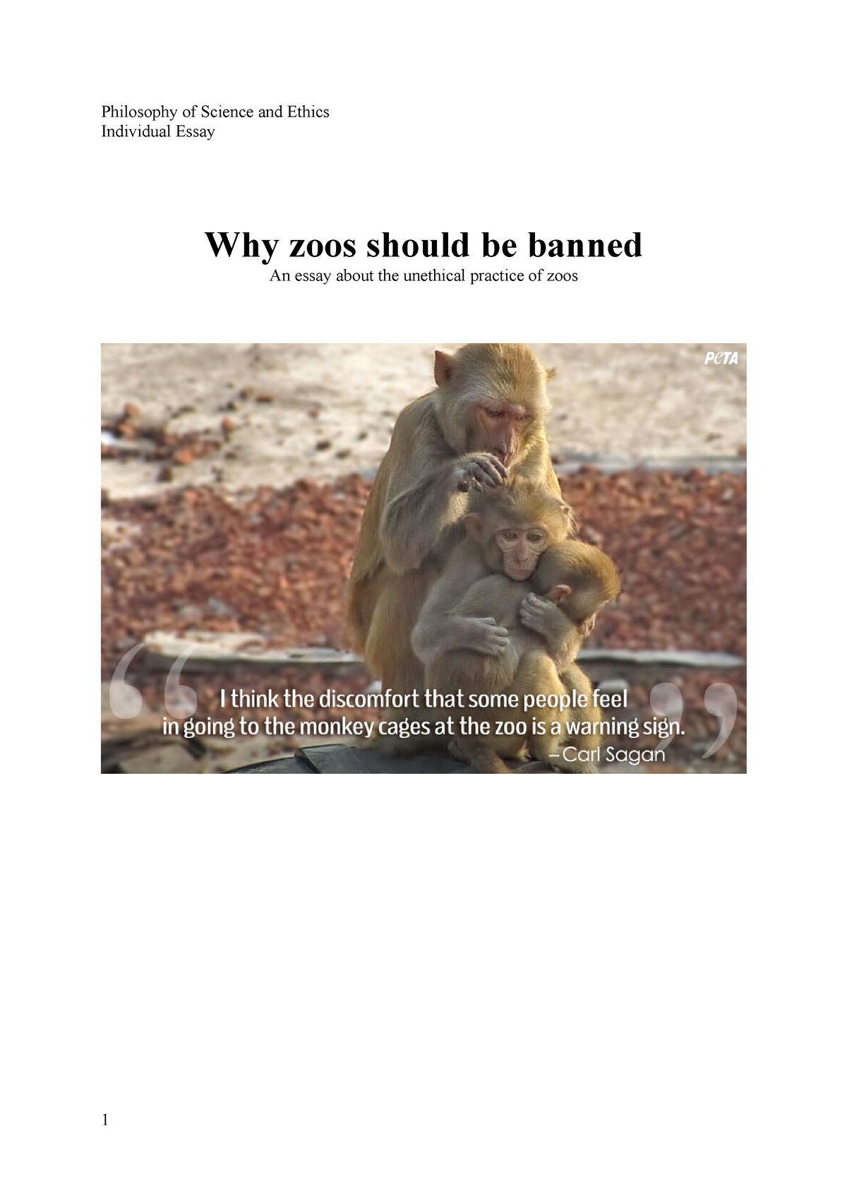 essay on zoos should be banned