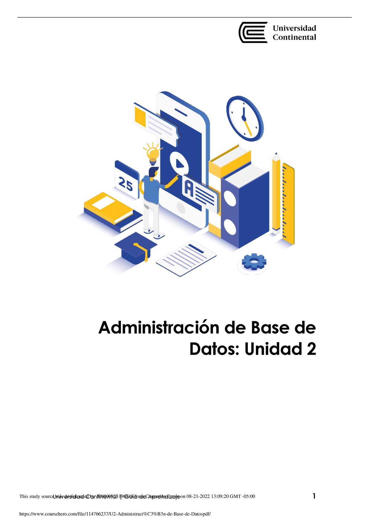 U2 Administraci N De Base De Datos - Universidad Continental | GuÌa De ...