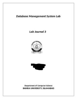 Lab Exam Database Management System Bscs All Queries Will Be Lab Exam Database Management System Bscs All Queries Will Be