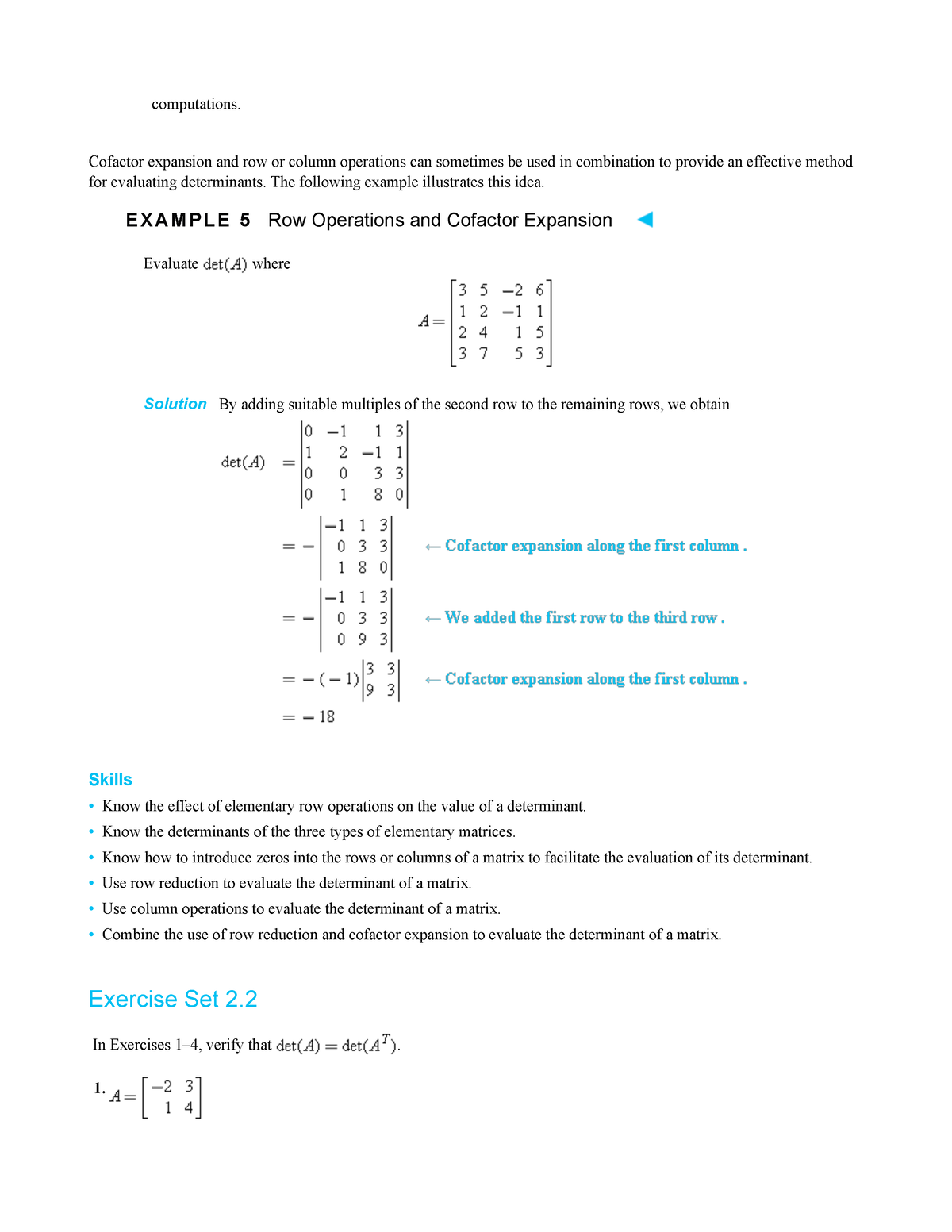 Exercise Set 2 - Ini Adalah Materi Pada Mata Kuliah Aljabar Linear ...