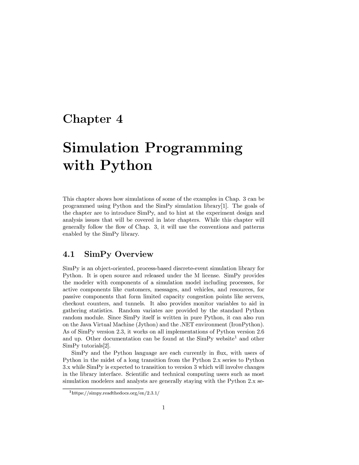 Python Sim - Simulation - Chapter 4 Simulation Programming With Python ...