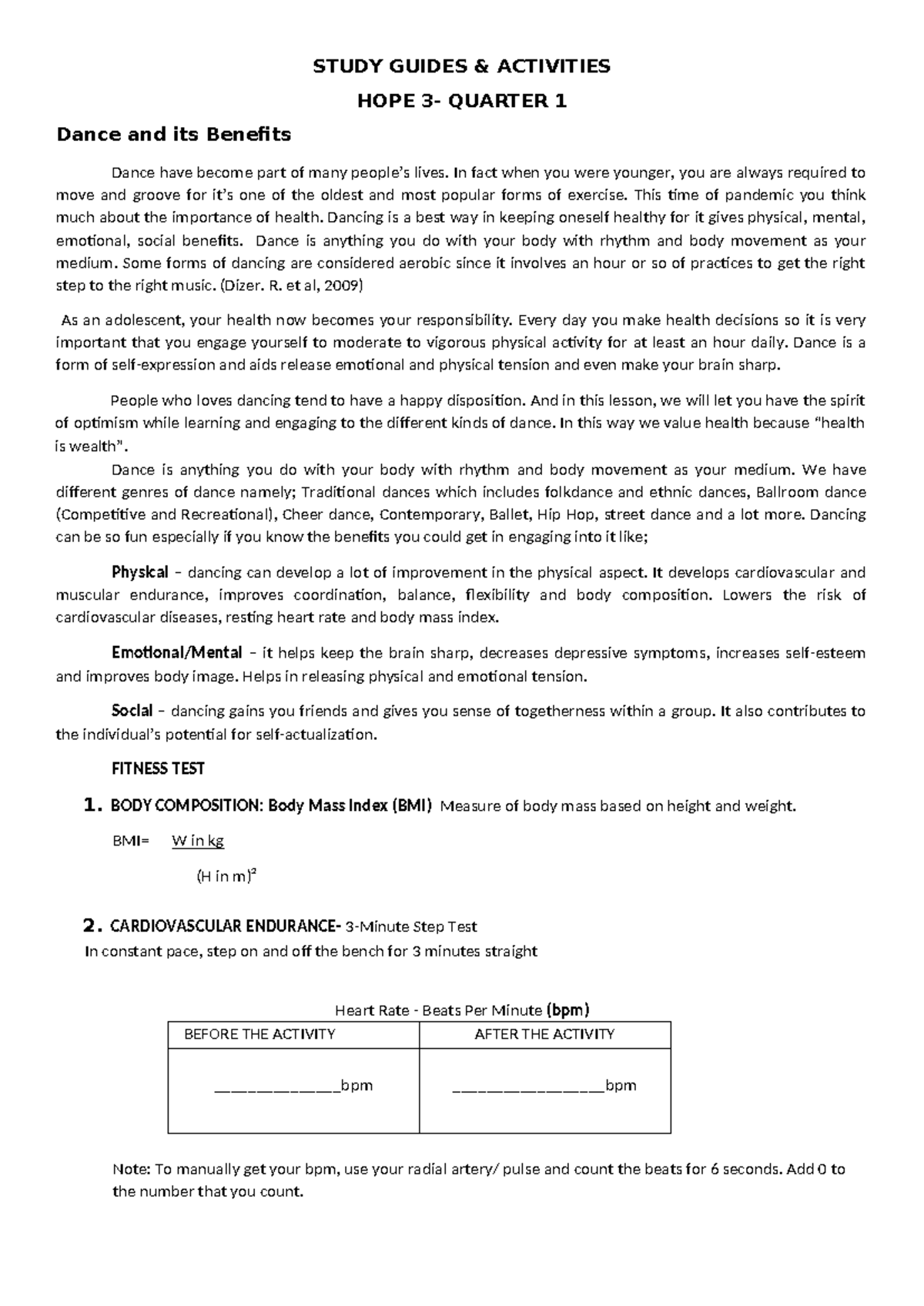 Studyguides-HOPE3-Q1 - STUDY GUIDES & ACTIVITIES HOPE 3- QUARTER 1 ...