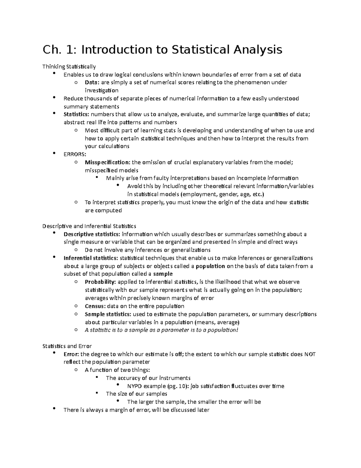 Chapter 1 Introduction To Statistics And Data Analysis