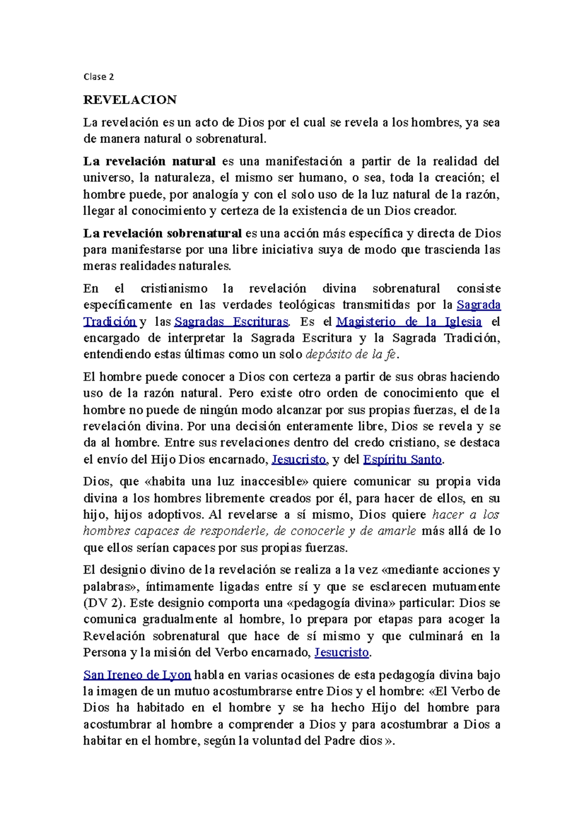 Clase 2. La Revelacion. Clase 2 REVELACION La revelación es un acto